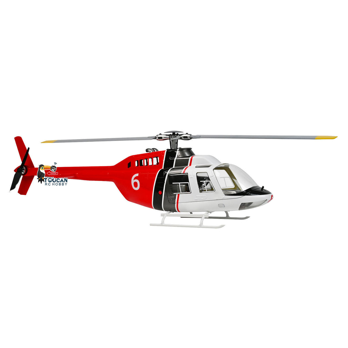 TOUCAN RC HOBBY RC Scale Army Helicopter FLYWING 206 V3 RTF Smart Drone Brushless Motor Painted and Assembled GPS EEP Carrying Case