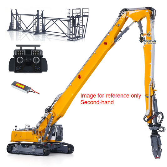 Second Hand 1/14 RC Full Hydraulic Demolition Excavator LESU LR960 RTR Digger Frsky XE Radio
