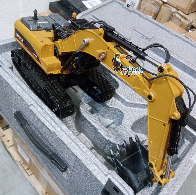 Free Shipping Second Hand US Stock HUINA New Upgrade 580 1/14 Metal Excavator Model Engineering Vehicle Electric Ball Grabber 360 Rotating Shear Claw Sound Lights