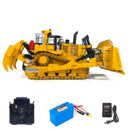 TOUCAN 110KG! D11T 1/10 Scale RC Hydraulic Bulldozer Heavy Duty Metal Radio Controlled Giant Dozers 3 Plows Ready to Run