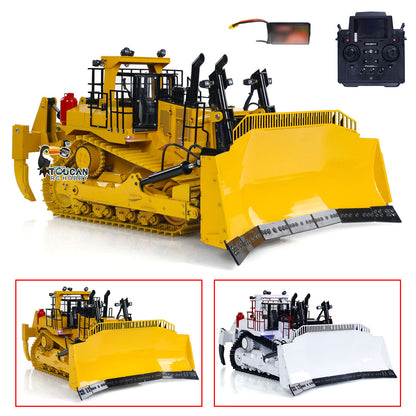 TOUCAN 1/14 Metal RC Bulldozer D11T RTR Remote Controlled Hydraulic Dozers Construction Vehicle Model Paladin PL18EV Smoking Sound  Light Servo Motor ESC
