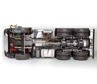 MODO 1/14 Metal 6*4/4*2 RC Hydraulic Dump Truck PNP ST8 Controller 2 Speed Gearbox Axles Locks for Construction Model Collectors Outdoor Hobby