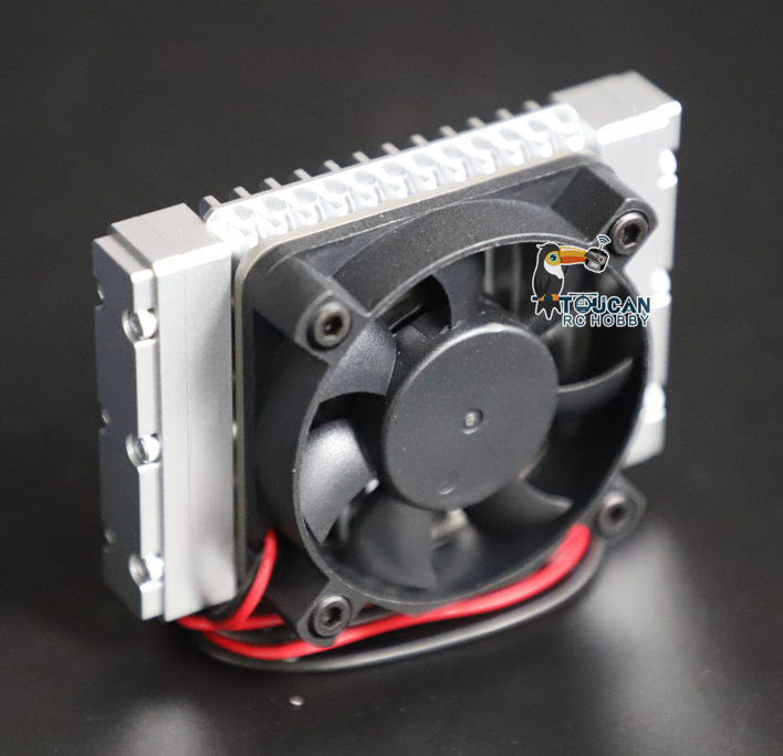 CUT Model Metal Oil Filter Oil Tank M3 M5 Nozzle Hydraulic Pump with Brushless Motor Radiator Cooling Fan for 1/12 1/14 1/16 RC Excavator Loader Dozer Truck Construction Vehicles