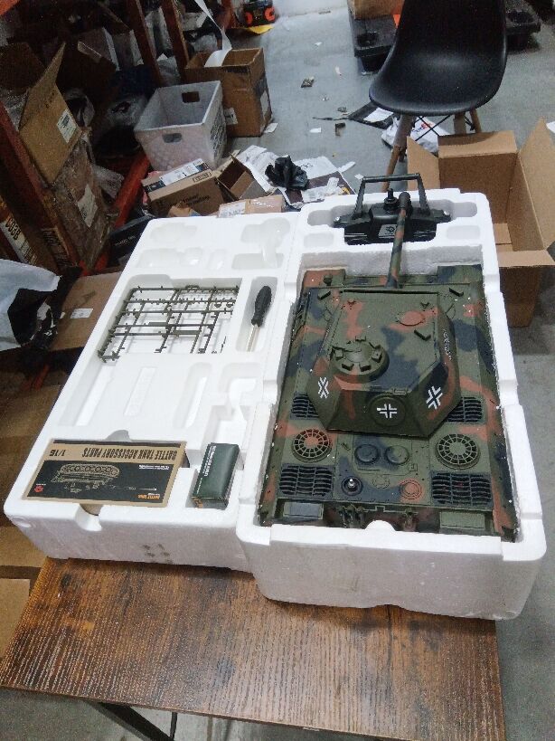 Second Hand US Stock Fast Free Shipping 2.4Ghz Henglong 1/16 7.0 Plastic 3819 German Panther V RTR RC Tank Model BB Unit Infrared Combat Smoke