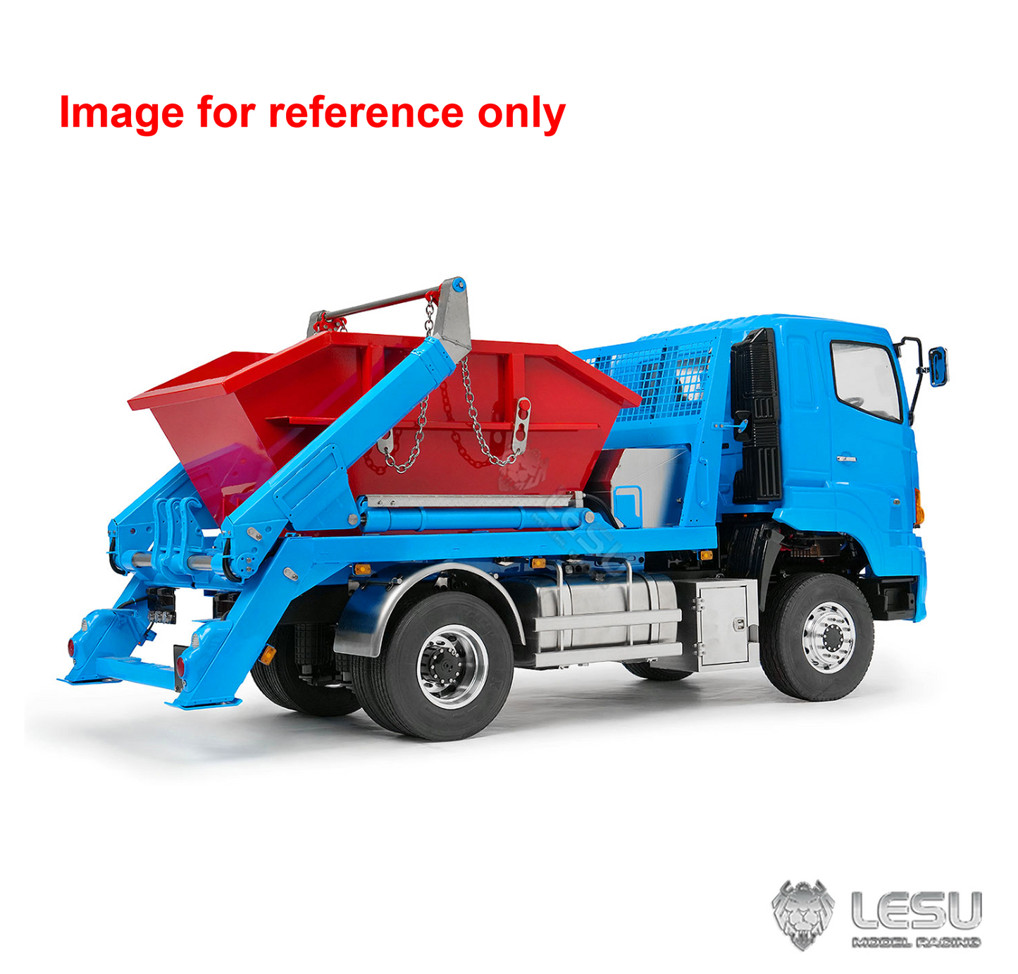 LESU 1/14 Z0067 Z0069 Metal 4X4 RC Hydraulic Skip Loader Truck Swing Arm Garbage Dumper 4CH Valve Light Sound Hub Reduction Axle Lock