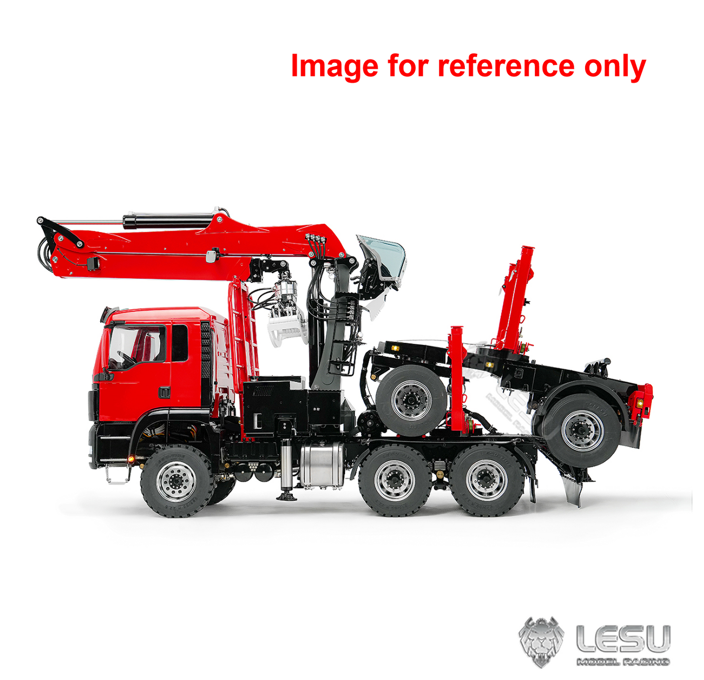 LIMITED-TIME SALE IN Stock LESU Z0073 1/14 RC Logging Truck Timber Transport Vehicle with Hydraulic Crane 6x6 Metal Chassis 8CH Valves 3Speed Gearbox Light Sound