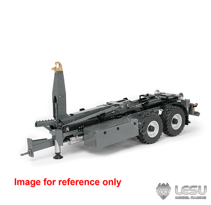 LIMITED-TIME SALE IN Stock LESU A0066 1/14 Metal Hydraulic RC Roll Off Trailer Telescopic/Folding Hooklift with Support Legs 5CH Reversing Valve Lights
