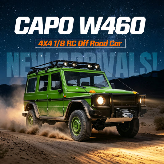 TOUCAN RC HOBBY In Stock CAPO W460 4X4 1/8 RC Off Road Car 2Speed RTR Crawler Axle Diff Lock Sound Light Winch AXE PLUS R3 ESC 540L KRAKEN 1400KV Motor