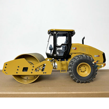 JZM Metal 1/12 CS11 Assembled Painted RC Road Roller Remote Control Engineering Vehicles Car Models FlySky I6S Radio System