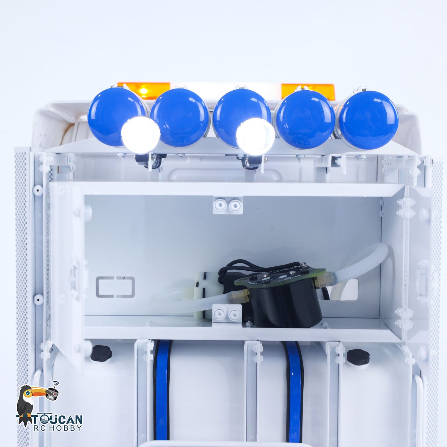 All-in-one RC truck with complete set of decorative lights and fittings
