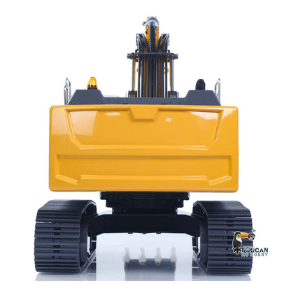Yellow hydraulic rc digger finished product motor esc servo remote battery charger full package
