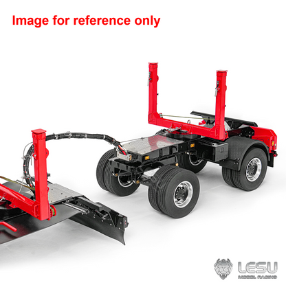 LIMITED-TIME SALE IN Stock LESU A0052 1/14 Metal Hydraulic RC Timber Transport Truck Mounting Base with 8CH Reversing Valve Grapple 360 Degree Crane 2Axles Trailer