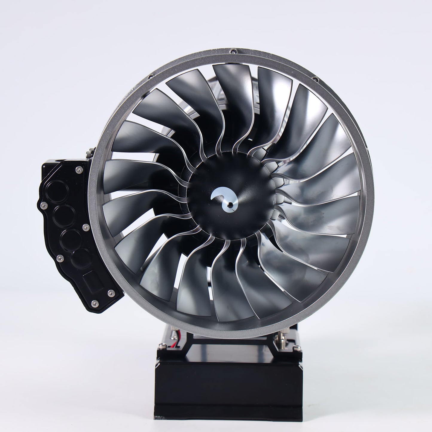 TECHING DIY Electric Metal Aircraft Turbofan Engine Kits Unassembled Model Mechanical Art Desktop Ornament DM121 Battery