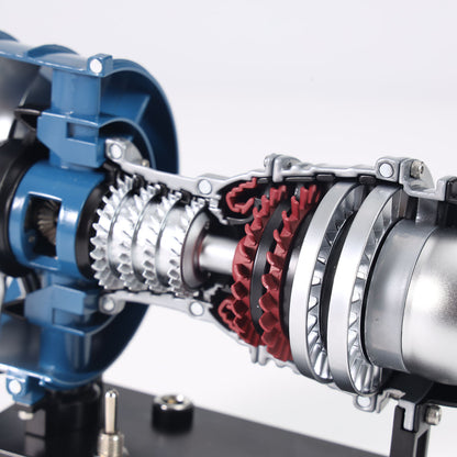 Mini Metal Aero Turbofan Engine DM122 TECHING DIY Electric Model Collectible Decoration DM122 170+ Parts Manual Assembly Kits