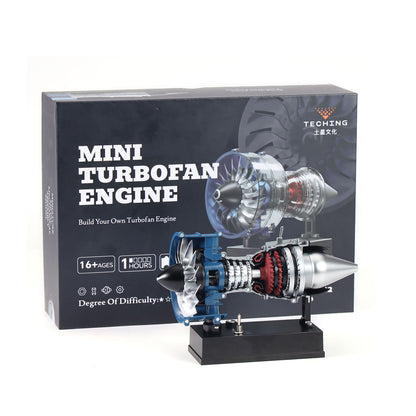 Mini Metal Aero Turbofan Engine DM122 TECHING DIY Electric Model Collectible Decoration DM122 170+ Parts Manual Assembly Kits