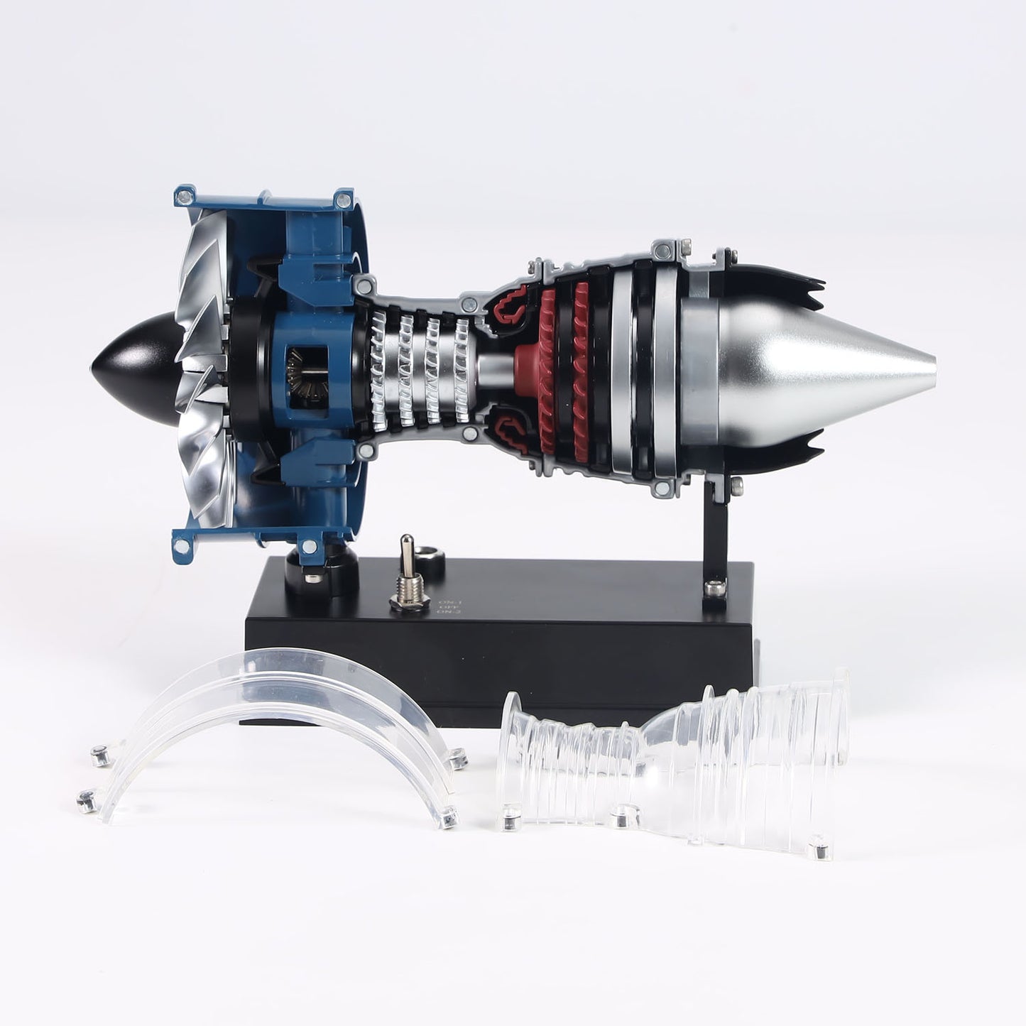 Mini Metal Aero Turbofan Engine DM122 TECHING DIY Electric Model Collectible Decoration DM122 170+ Parts Manual Assembly Kits