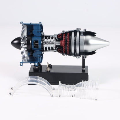 Mini Metal Aero Turbofan Engine DM122 TECHING DIY Electric Model Collectible Decoration DM122 170+ Parts Manual Assembly Kits