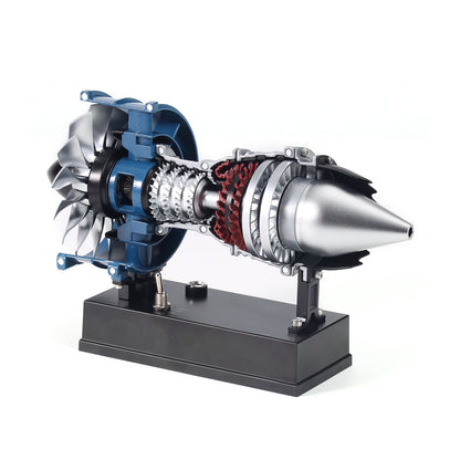 Mini Metal Aero Turbofan Engine DM122 TECHING DIY Electric Model Collectible Decoration DM122 170+ Parts Manual Assembly Kits