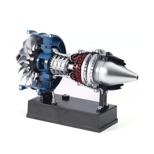 Mini Metal Aero Turbofan Engine DM122 TECHING DIY Electric Model Collectible Decoration DM122 170+ Parts Manual Assembly Kits