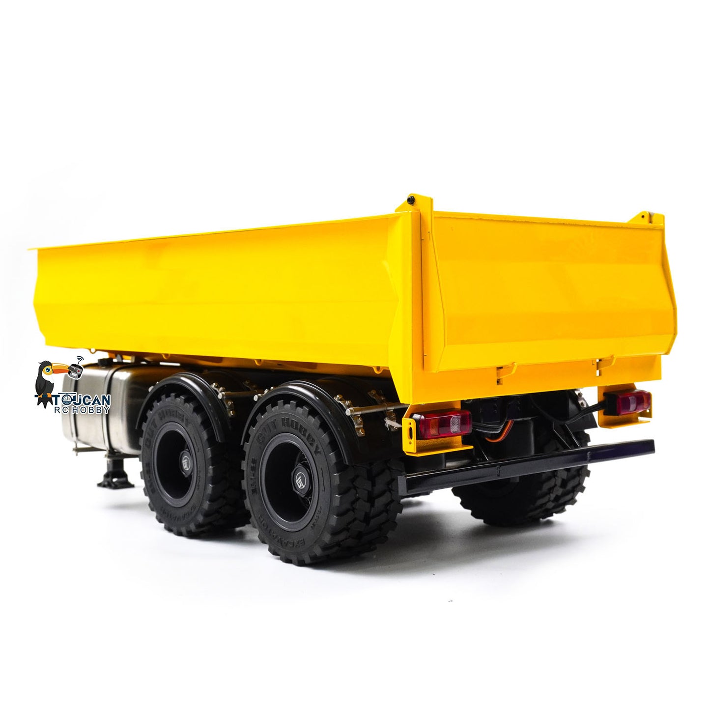 1/14 2 Axels Metal RC Hydraulic Dump Trailer Truck W/ Support Leg for LR914 PRO Remote Control Wheeled Excavator Digger Model