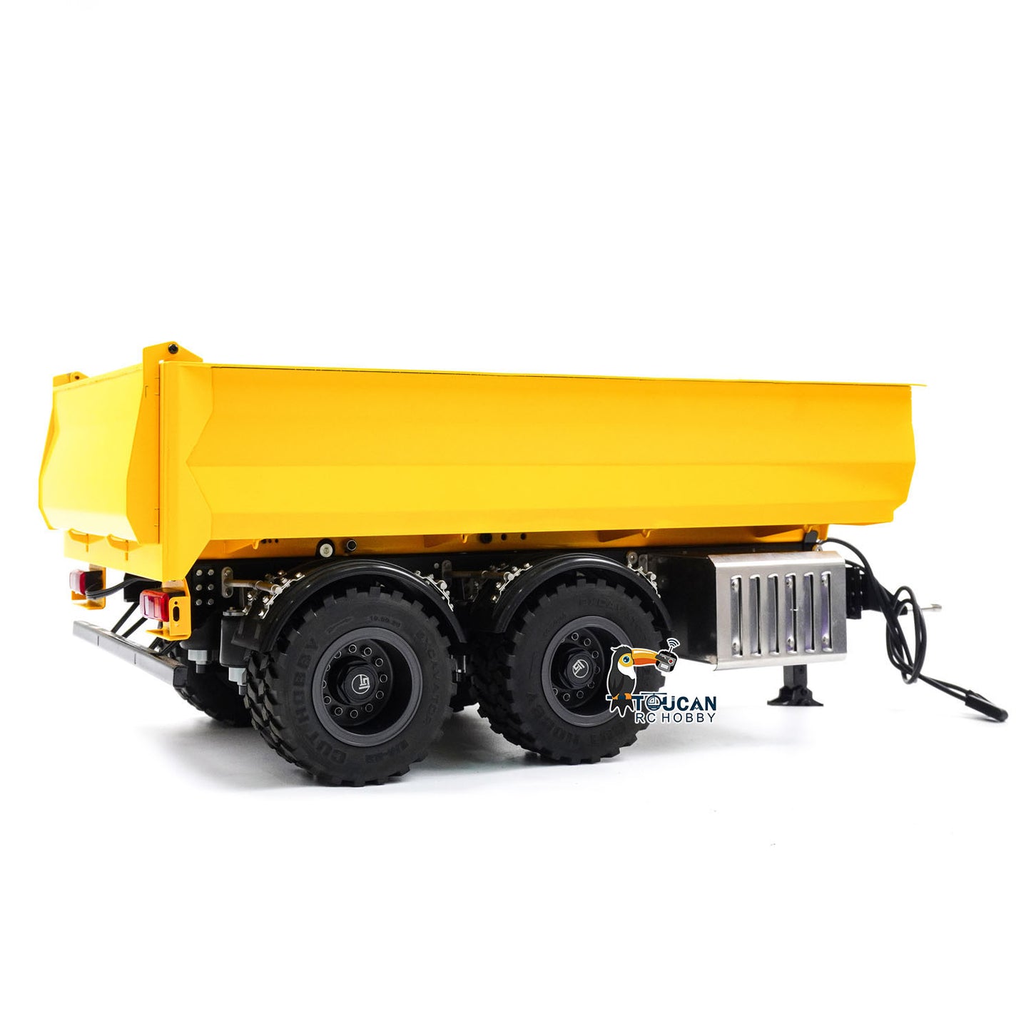 1/14 2 Axels Metal RC Hydraulic Dump Trailer Truck W/ Support Leg for LR914 PRO Remote Control Wheeled Excavator Digger Model