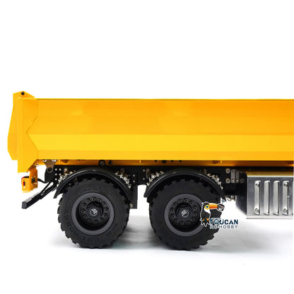 1/14 2 Axels Metal RC Hydraulic Dump Trailer Truck W/ Support Leg for LR914 PRO Remote Control Wheeled Excavator Digger Model
