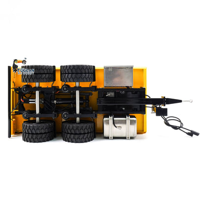 1/14 2 Axels Metal RC Hydraulic Dump Trailer Truck W/ Support Leg for LR914 PRO Remote Control Wheeled Excavator Digger Model