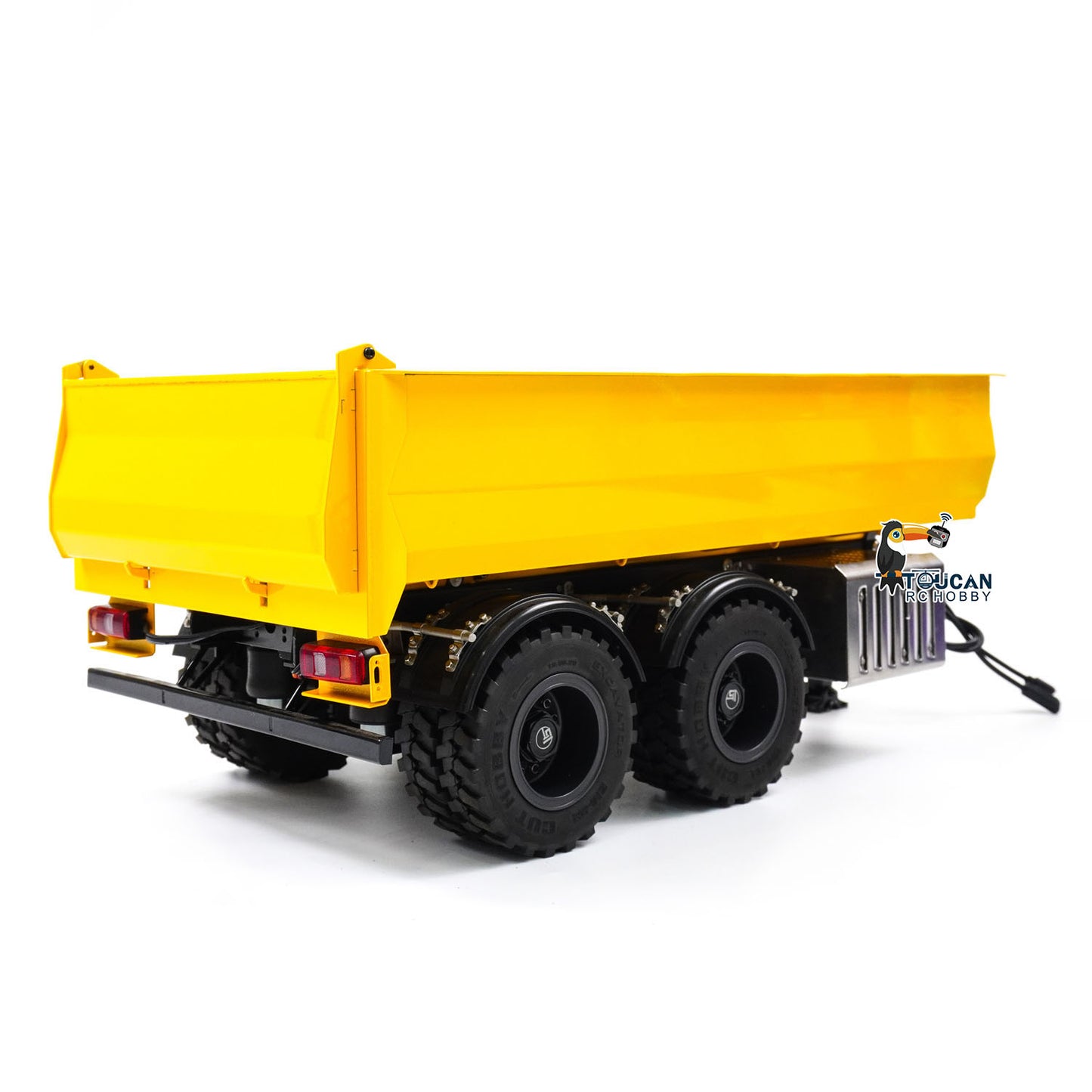 1/14 2 Axels Metal RC Hydraulic Dump Trailer Truck W/ Support Leg for LR914 PRO Remote Control Wheeled Excavator Digger Model