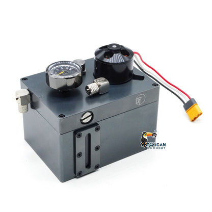 CUT Model Metal Oil Filter Oil Tank M3 M5 Nozzle Hydraulic Pump with Brushless Motor Radiator Cooling Fan for 1/12 1/14 1/16 RC Excavator Loader Dozer Truck Construction Vehicles