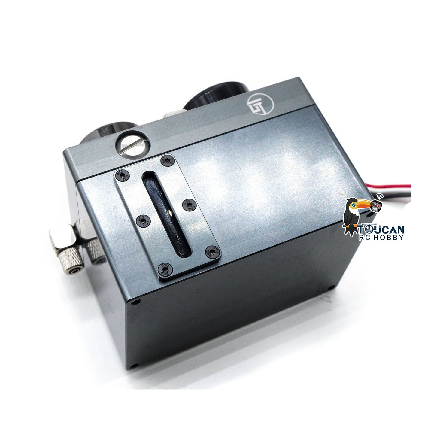 CUT Model Metal Oil Filter Oil Tank M3 M5 Nozzle Hydraulic Pump with Brushless Motor Radiator Cooling Fan for 1/12 1/14 1/16 RC Excavator Loader Dozer Truck Construction Vehicles