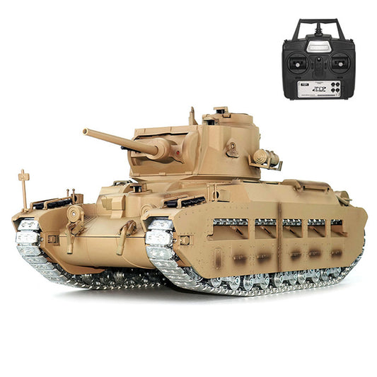 In Stock 1/16 RC Tank Matilda III IV Tongde IR Turret Rotary 320 Degree Electric Remote Control Military Vehicle Metal Gearbox Road Wheel