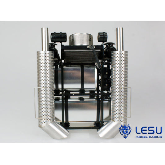 LESU Metal Heavy Equipment Rack Chimneys for 1/14 Remote Control Tractor Truck RC Car Model Tamiiya Lorry