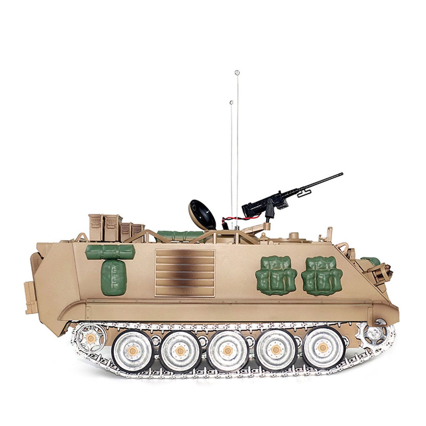 TD 1/16 RC Tank M2412-C M113A2 APC Infrared Turret Rotary 360 Degree Remote Control Electric Military Vehicle Metal Wheels