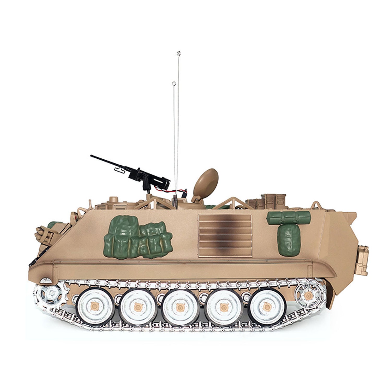 TD 1/16 RC Tank M2412-C M113A2 APC Infrared Turret Rotary 360 Degree Remote Control Electric Military Vehicle Metal Wheels
