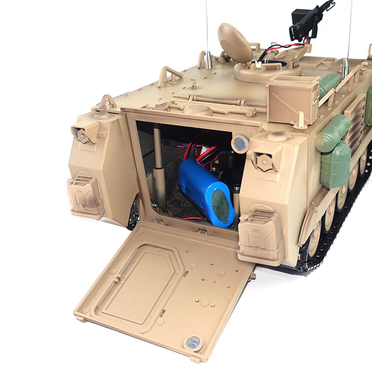 Tongde 1/16 RC Military Tank M2412-C M113A2 APC Turret Rotation 360 Degree Infrared LED Light Sound Remote Control Electric Toy