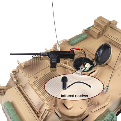Tongde 1/16 RC Military Tank M2412-C M113A2 APC Turret Rotation 360 Degree Infrared LED Light Sound Remote Control Electric Toy