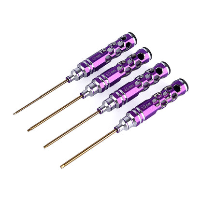 Metal Hex Nut Flathead Driver Socket Screwdriver Set 4pcs Tool Kit for RC Truck Car Drone Remote Control Crawler