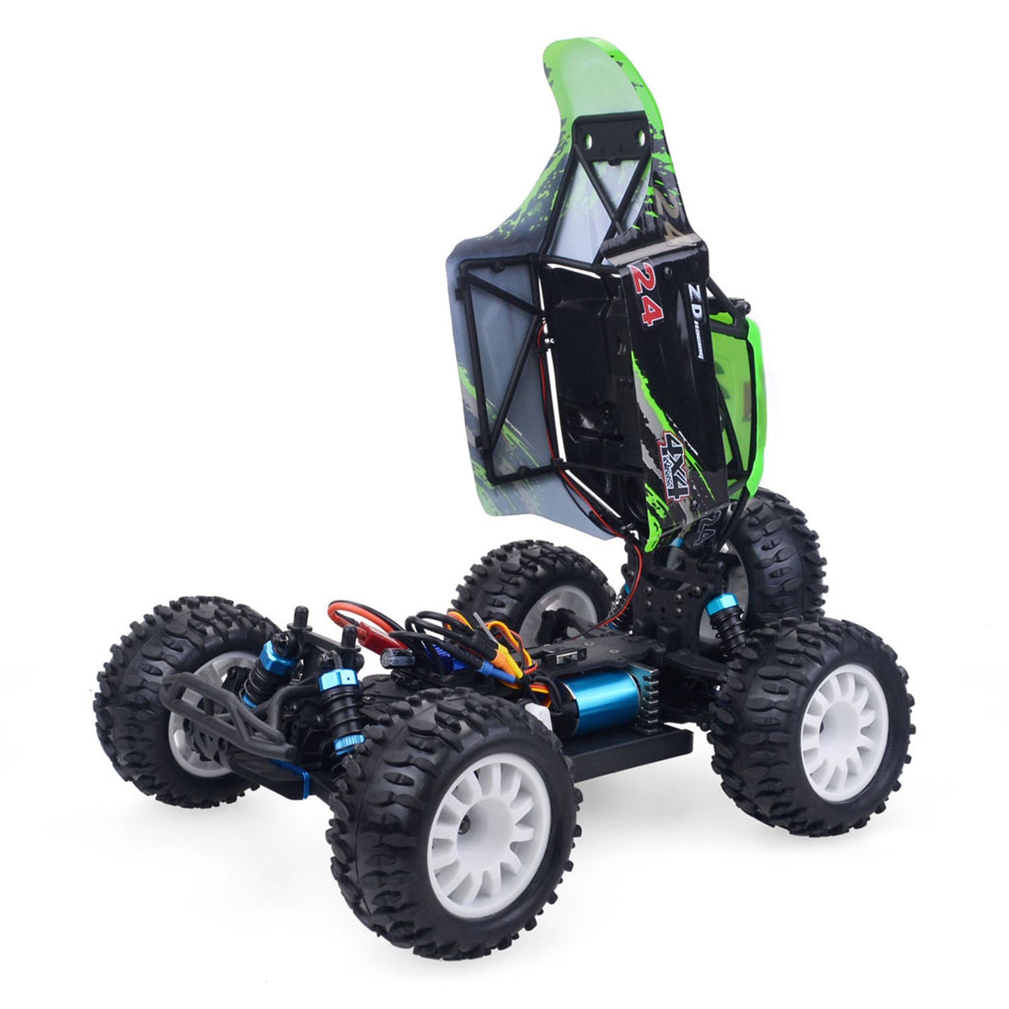4WD RC Desert Buggy DTK-16 ZD Racing 1/16 2.4GHz Remote Control Off Road Vehicle 45KM/H 2435 Brushless Motor Lights Battery RTR