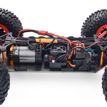 TOUCAN RC HOBBY Alloy Chassis ZD Racing 1/10 DBX 103 AWD Remote Control Off Road Car Wheelie Bar Version Metal Gears Internal Roll Cage RTR
