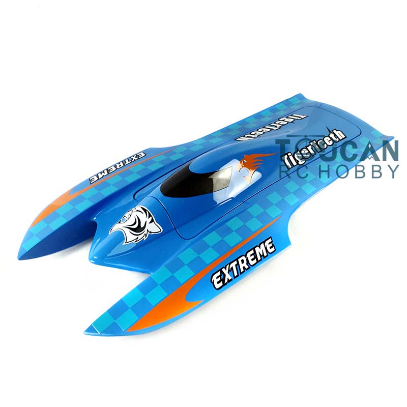 E22 Prepainted Electric Racing KIT RC Boat Hull DIY Model Fiber Glass for Advanced Player 570*275*120mm Blue Red White Yellow Gift
