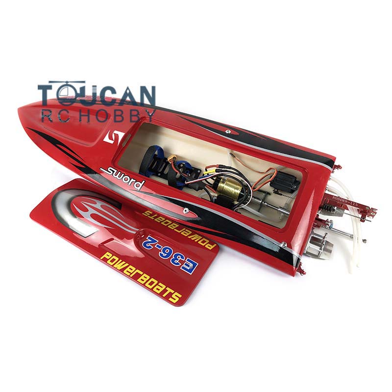 E36 Fiber Glass 2.4Ghz Electric Race PNP RC Boat W/ Motor Servo ESC Hardware W/O Battery DIY Model 845*245*130mm 75-80km/h