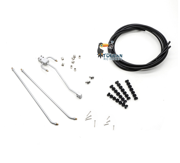 CUT Model UV Sticker Brass Oil Tube Metal Front Guard Net Manual Quick Release Coupler 2 In 1 ESC Plastic Spotlight Chassis Electric Contact Point for 1/14 RC Hydraulic Excavator C914