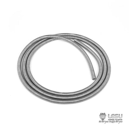 LESU Metal Cylinder/Spring Oil Pipe Protector Plastic Soft/Stiff Oil Pipe for 1/14 RC Hydraulic Dumper Crane Truck Forklift for Professional Vehicle Modeler