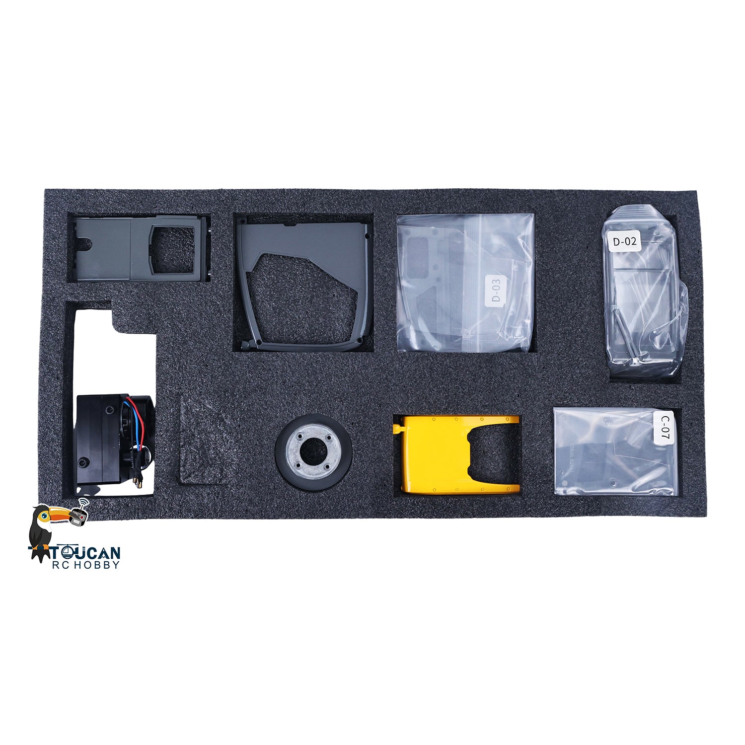 DoubleE 1/14 Volvo EC160E RC Hydraulic Excavator Body Panels Foam Insert