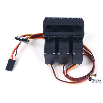 DoubleE 1/14 Volvo EC160E RC Hydraulic Excavator 3-Way Servo Valve Unit Closeup