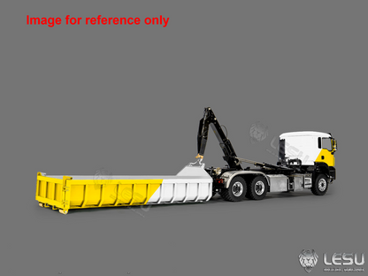 LIMITED-TIME SALE IN Stock LESU Z0094 1/14 Metal 6x6 RC Hydraulic Roll on off Dump Truck Telescopic Hooklift Transport Vehicle with 3Speed Transmission 5CH Valve Light Sound