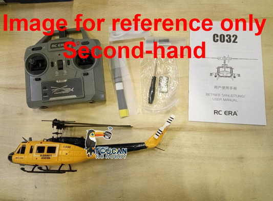 Second Hand Fast Free Shipping for EU 1/48 RC Simulation Helicopter Model C032 UH-1 Remote Control Stunt Aircraft One Click 3D Flip Optical Flow Positioning Gift Toy