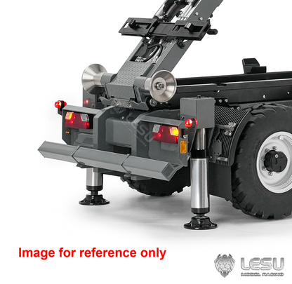 LIMITED-TIME SALE IN Stock LESU A0066 1/14 Metal Hydraulic RC Roll Off Trailer Telescopic/Folding Hooklift with Support Legs 5CH Reversing Valve Lights