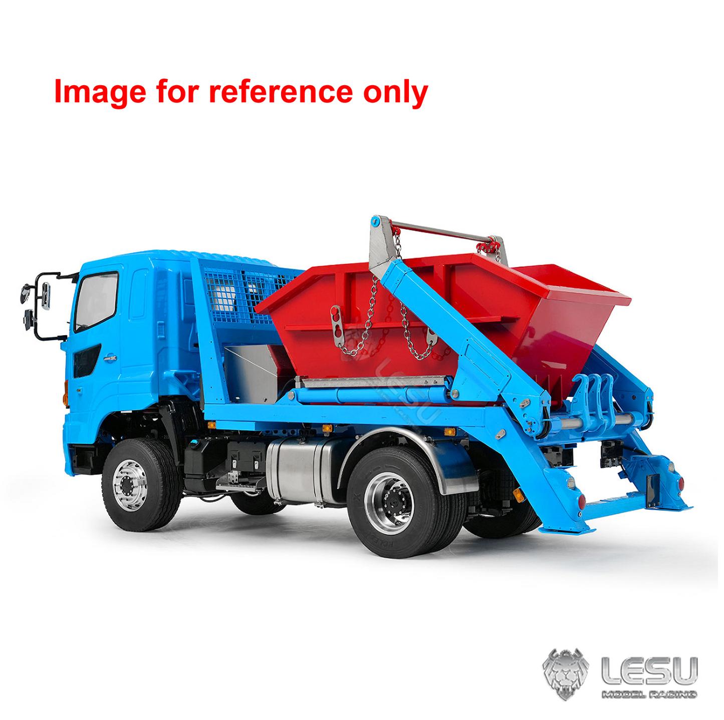 LESU 1/14 Z0067 Z0069 Metal 4X4 RC Hydraulic Skip Loader Truck Swing Arm Garbage Dumper 4CH Valve Light Sound Hub Reduction Axle Lock