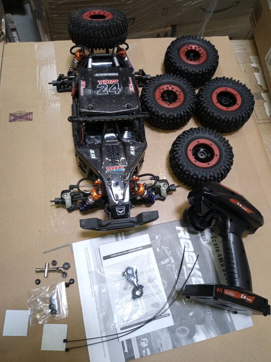 TOUCAN RC HOBBY Second Hand Fast Free Shipping for EU ZD Racing 1/10 DBX 104 Radio Controlled Off Road Car Spare Tire Version 4WD Electric RC Desert Racer